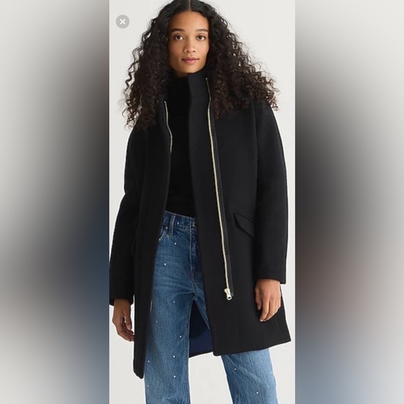 J Crew stadium Wool blend navy coat - 8 - Picture 2 of 5